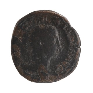 Sestertius; obverse likely Alexander Severus Roman emperor, 222–235; reverse: Victoria mythological