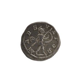 Denarius, Alexander Severus 208–235; Roman emperor 222–235. Obverse: bust of Alexander Severus;