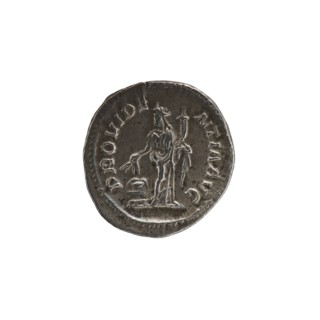 Denarius of Alexander Severus reigned 222–235 CE. Obverse: portrait of Alexander Severus Roman