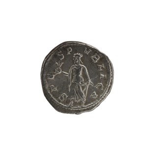 Denarius, Alexander Severus 208–235; Roman emperor 222–235. Obverse: radiate, draped, cuirassed