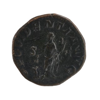Sestertius of Severus Alexander Roman emperor 222–235, struck 231–235. Obverse: bust/portrait of