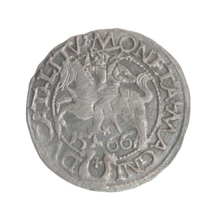 Lithuanian half-grosz, Sigismund II Augustus King of Poland; 1544–1572. Creator: Myszkowski,
