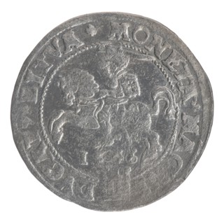 Lithuanian grosz on a Lithuanian foot, Sigismund II Augustus King of Poland; 1544–1572 author;