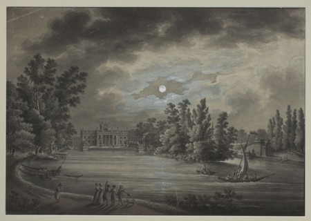 View of the Palace and Theatre in Lazienki by the Moon, Zygmunt Vogel 1764–1826, draughtsman;