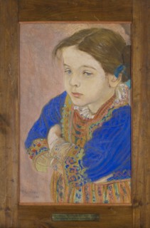 Girl in folk costume, Wyspianski, Stanislaw 1869–1907 painter, portraits of children, folk