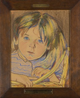 Portrait of a Child, Stanislaw Wyspianski 1869–1907, ca. 1901, pastel, 31 × 24 cm., A framed pastel