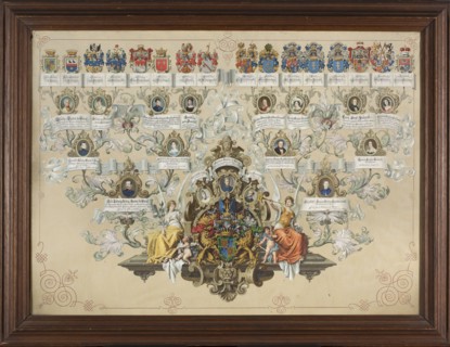 Genealogy of the De Vaux and Lanckoronski families; Ernst Krahl 1858–1926, painter; 1889, Vienna;