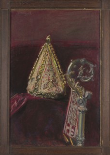 Bishop Strzempinski’s mitre and bishop Gembicki’s crosier, Wyczólkowski, Leon 1852–1936 painter,