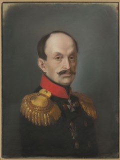 Portrait of General Eduard Andreevich Ramsay, by Hipolit Pinko 1836–1901, pastel on paper, 1862.