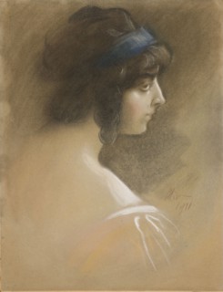 Portrait of a Woman — Portrait of Maria Mrozinska, actress, 1911; Miroslaw Gajewski-Ostoja