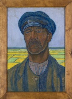 Portrait of a Peasant, Jan Rembowski 1879–1923. 1922. Pastel on brown-gray cardboard, 50 x 34 cm.