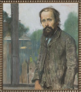 Portrait of a Man, Wygrzywalski, Feliks Michal 1875–1944 author, male portrait, 1913, pastel,