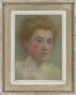 Portrait of a Young Woman, Olga Boznanska 1865–1940, pastel, female portrait, before 1914, painter,