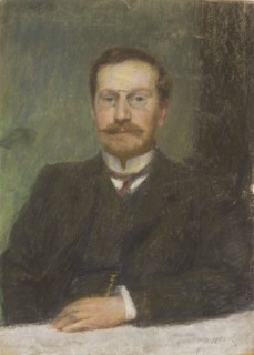 Portrait of Anatol Waskowski, a Warsaw lawyer, painted by Wlodzimierz Waskowski, after 1917, pastel