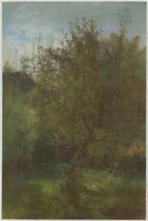 Orchard - Boy under the Apple Tree, Pruszkowski, Witold 1846-1896 painter, orchards, children,