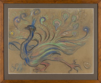 Peacock, Wyspianski, Stanislaw 1869–1907 painter / author, peacocks, decoration designs, Kraków, ca