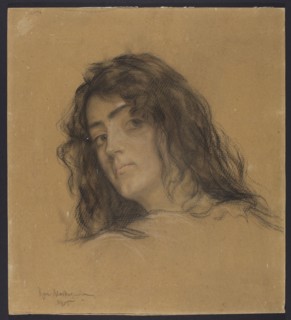 Portrait of Antonina Mazurowska, née Mordasewicz, by Kazimierz Mordasewicz 1859–1923, 1905. Pastel