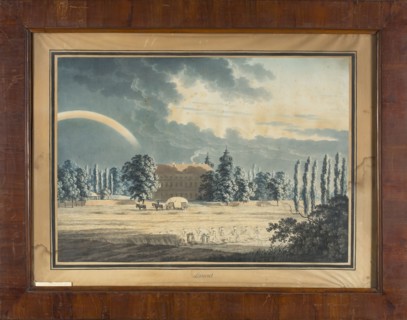 Landscape with a Castle in Lancut, Joseph Richter 1780–1837, ca. 1820. Watercolor drawing, 51.4 ×