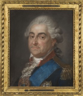 Portrait of King Stanislaw August in the uniform of a general of the Crown Army National Cavalry,
