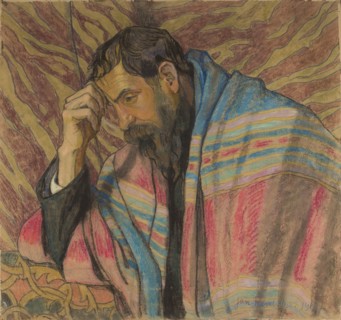 Portrait of a Man Meditating, Jan Rembowski 1879–1923. 1919. Pastel drawing, 75.5 x 79.5 cm.