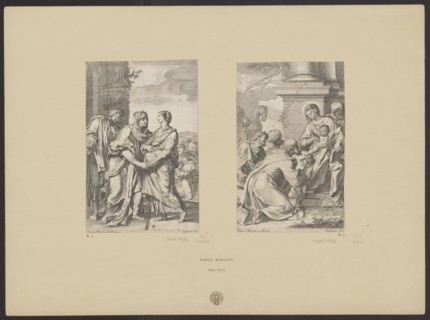 The Visitation; artist: Jakob von Sandrart 1630–1708; after Carlo Maratti 1625–1713, engraver;