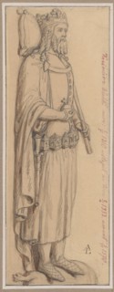Figure of King Casimir the Great from his tombstone in Wawel Cathedral in Kraków; Gothic tomb