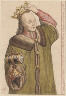 Portrait of King Wladyslaw Jagiello, after a painting in the Chapel of the Holy Cross and the Holy