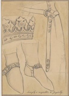 Details of the tombstone of King Wladyslaw Jagiello in Wawel Cathedral in Kraków, draughtsman