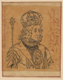 Portrait of King Wladyslaw Jagiellonczyk, bust; draughtsman: Alexander Lesser 1814–1884. Subject: