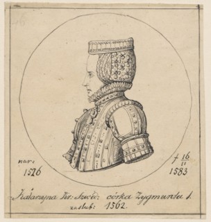 Portrait of Queen Catherine Jagiellon in profile, after a medal by Giovanni Maria Padovano; Mosca,