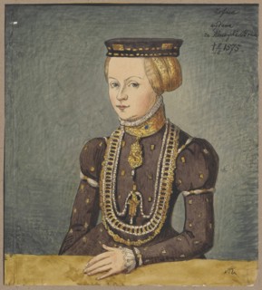 Portrait of Zofia Jagiellon in half-length, after a painting from the workshop of Lucas Cranach the
