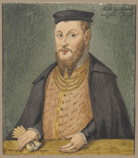 Half-length portrait of King Sigismund II Augustus, after a painting by Lucas Cranach the Younger