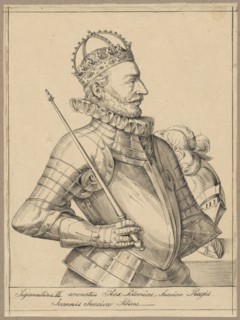 Portrait of King Sigismund III Vasa in Armour in Profile, by Alexander Lesser 1814–1884. Subject: