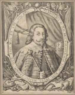 Oval portrait of King Wladyslaw IV Vasa, after an engraving, Aleksander Lesser 1814–1884