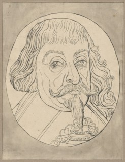 Oval portrait of Wladyslaw IV Vasa, after an engraving by Jonas Suyderhoef ca. 1613–1686, probably