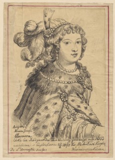 Portrait of Eleonora Maria Josepha after an engraving by Nicolas de Larmessin, Larmessin, Nicolas