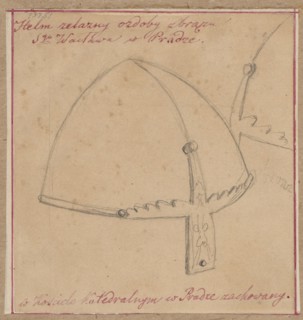 St. Wenceslas's helmet from the cathedral church in Prague, Alexander Lesser 1814–1884 draughtsman