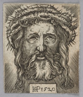 Head of Christ with a Crown of Thorns, Beham, Sebald 1500–1550 graphic artist/author, German,