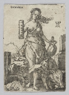Luxuria, from the series Allegorical Figures; Aldegrever, Heinrich ca. 1502–1555/1561 graphic