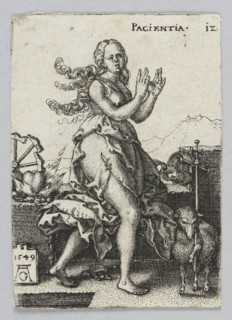 Pacientia, from the series: Allegorical Figures, Aldegrever, Heinrich ca. 1502–1555/1561 graphic