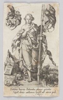 Patience, from the series Virtues and Vices, Heinrich Aldegrever ca. 1502–1555 aut. 1561 graphic