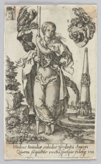 Mercy, from the series Virtues and Vices, by Heinrich Aldegrever ca. 1502–1555/1561, Renaissance;