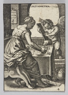 Arithmetic, from the series Seven Liberal Arts, Georg Pencz ca. 1500–1550 graphic artist;
