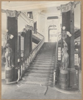Staircase in the building of the Boguslaw Herse Fashion House at 150 Marszalkowska Street in