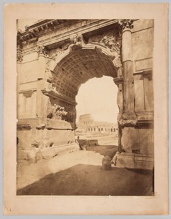 Rome. View from the Arch of Titus towards the Colosseum. Photographer: James Anderson 1813–1877.