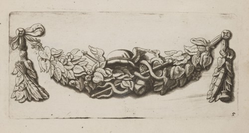 Feston: 5, Quellinus, Artus 1609–1668 engraver/author?, Mercury myth., Baroque style, festoons,