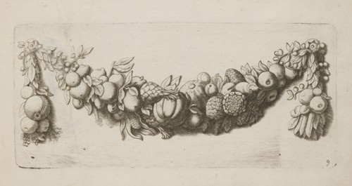 Festoon: 9. Artist: Artus Quellinus 1609–1668 engraver?. Baroque style. Subject: festoons,