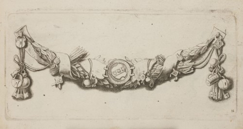 Feston: 11, Quellinus, Artus 1609–1668 engraver?, Amsterdam, baroque, festoons, coats of arms,