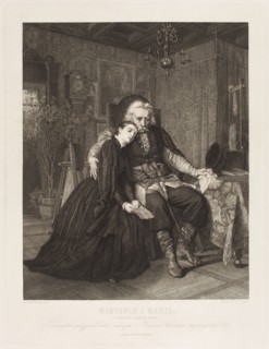 Miecznik i Marya, zinc, Florian Stanislaw 1838–1912 painter; co-author, Henryk Redlich 1838–1884
