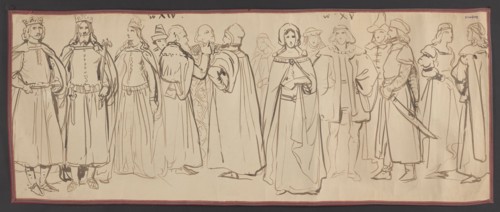 Polish costumes from the 14th and 15th centuries: the time of Casimir the Great; draughtsman